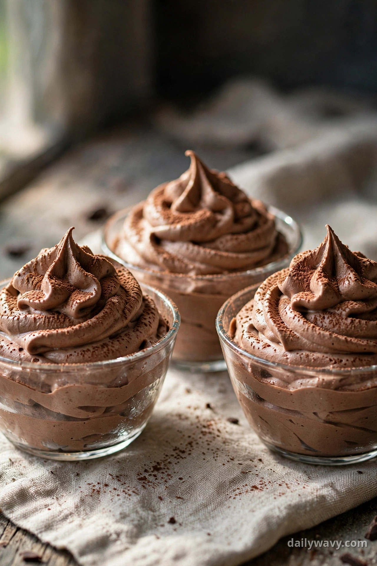 Chocolate Whipped Dessert Bowls