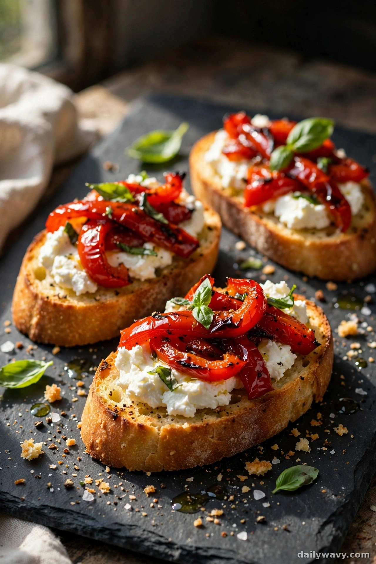 Roasted Pepper Crostini