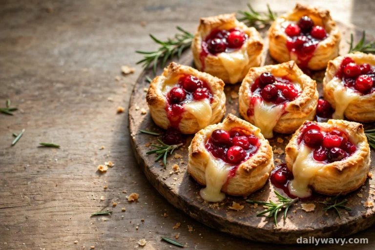 Christmas appetizers shown in a complete styled scene