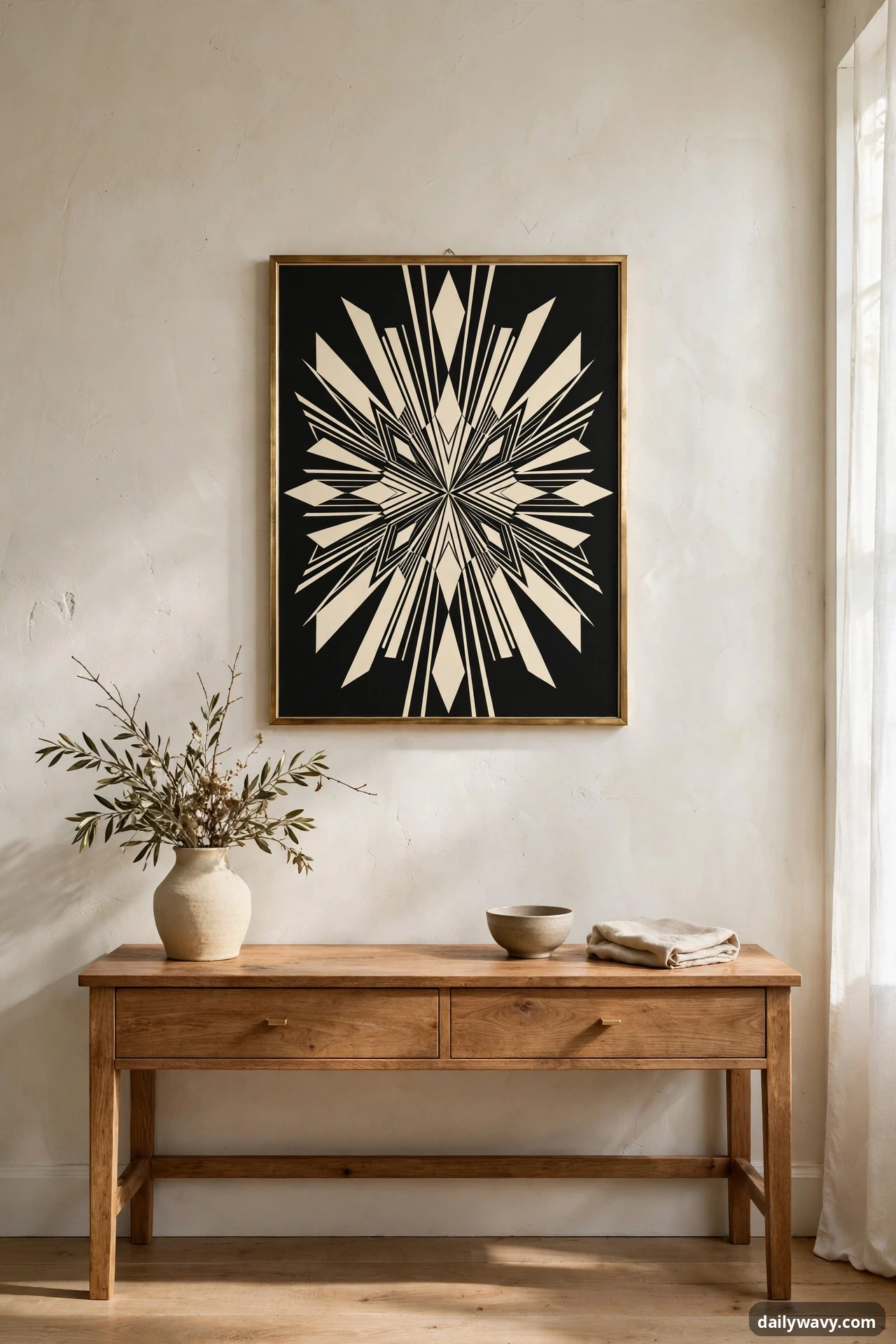 A Single Framed Artwork in neo deco home decor