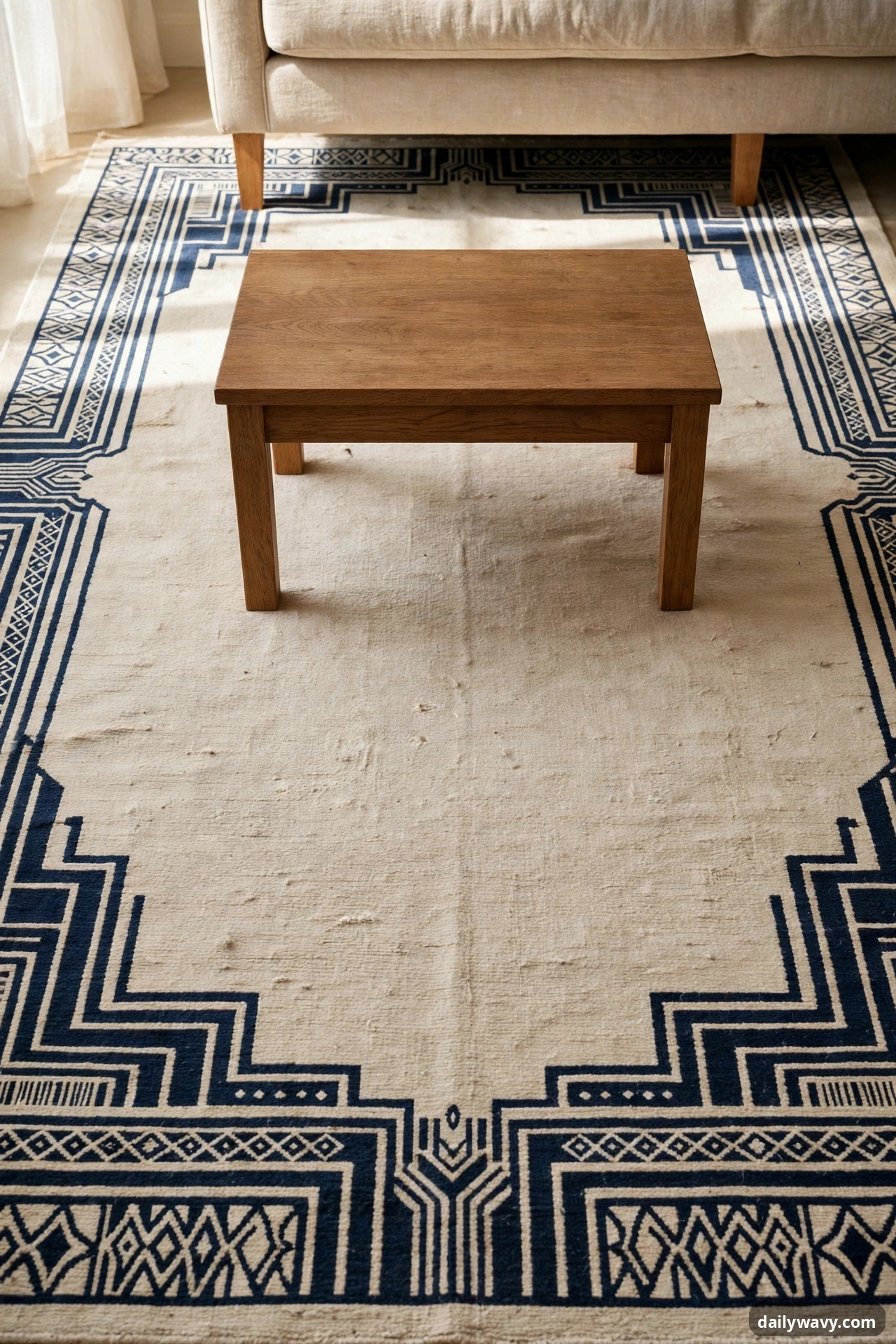 An Accent Rug Under Existing Furniture in neo deco home decor
