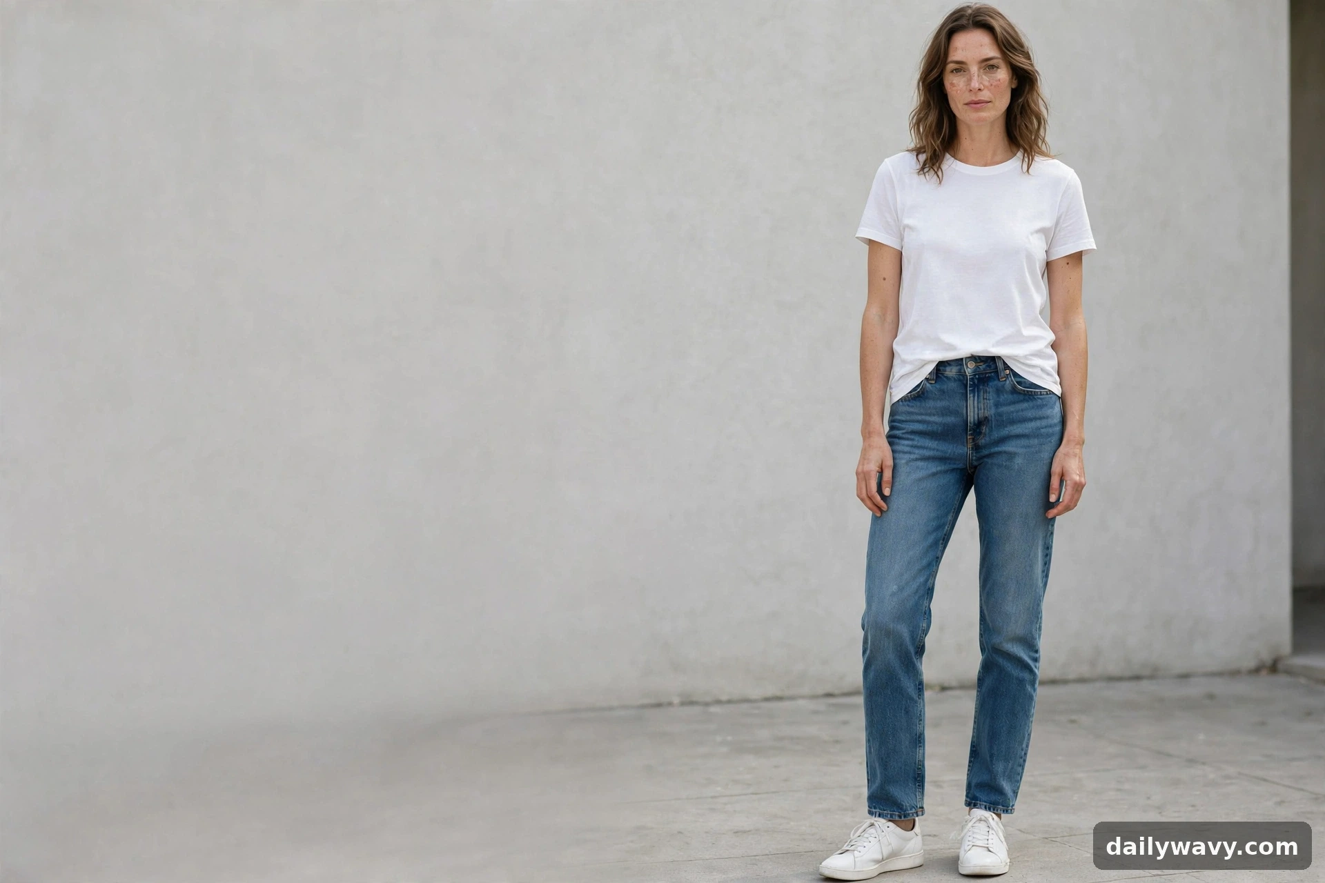 Neutral capsule wardrobe outfits shown in a complete styled scene