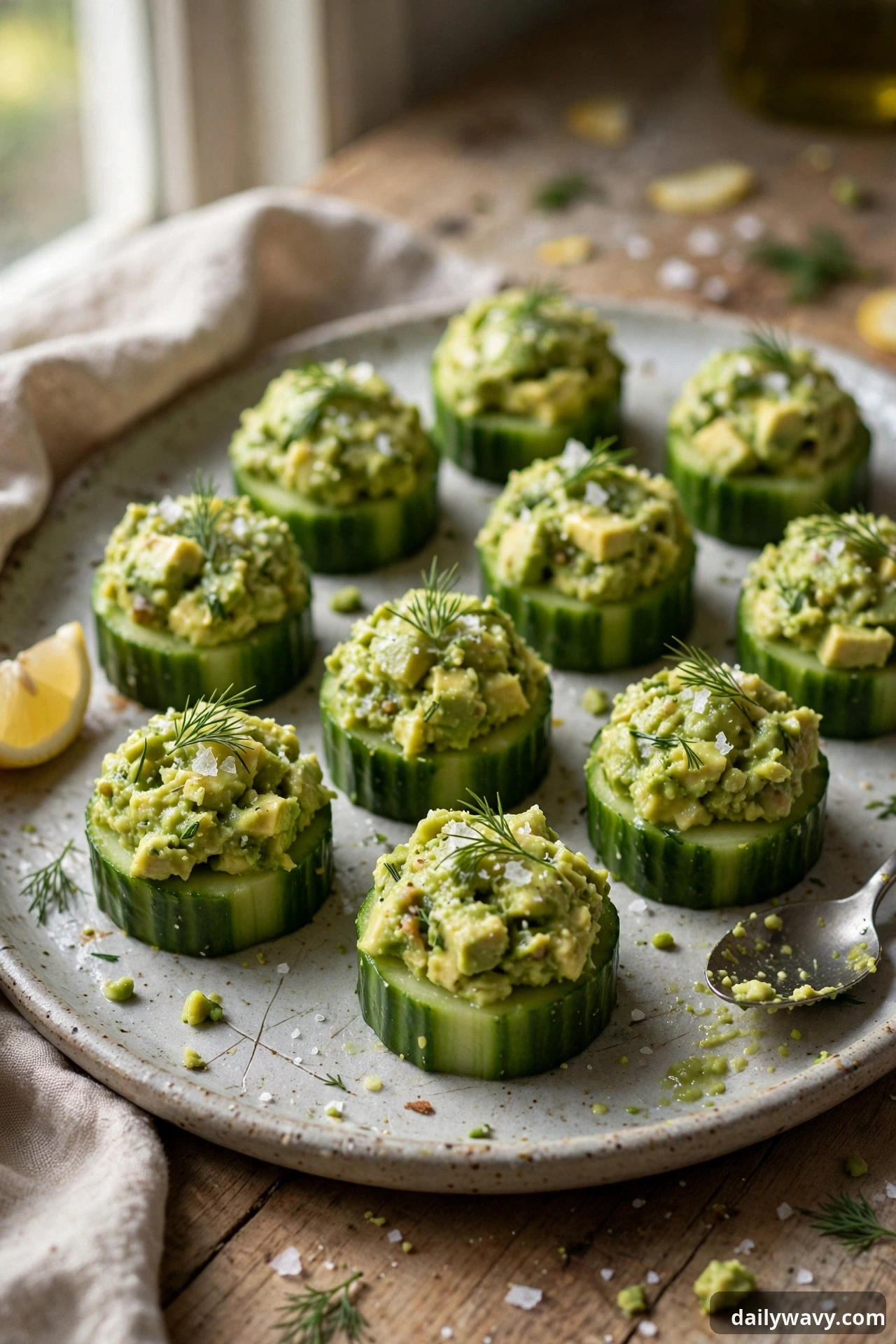 Avocado Cucumber Bites