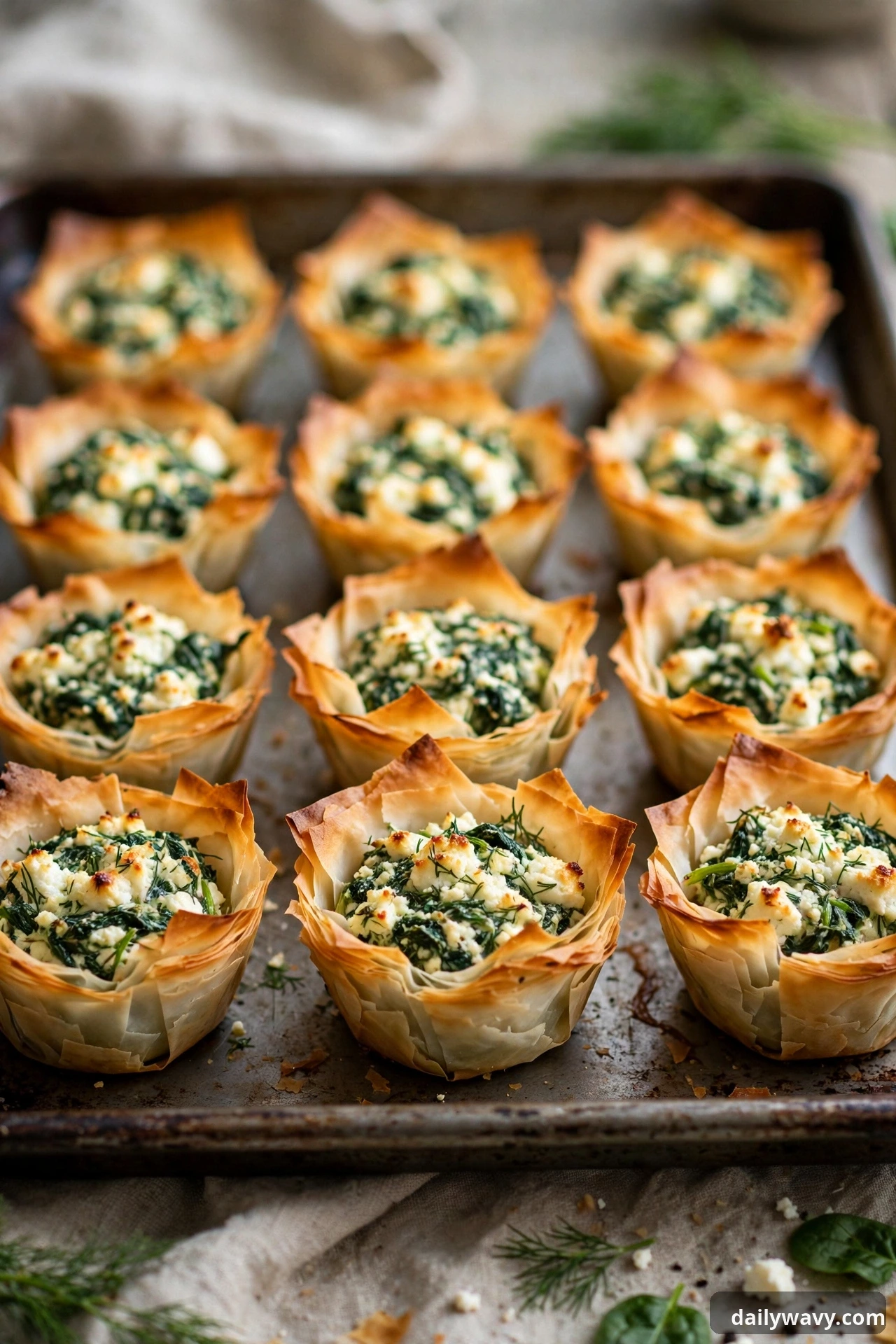 Spinach Phyllo Cups