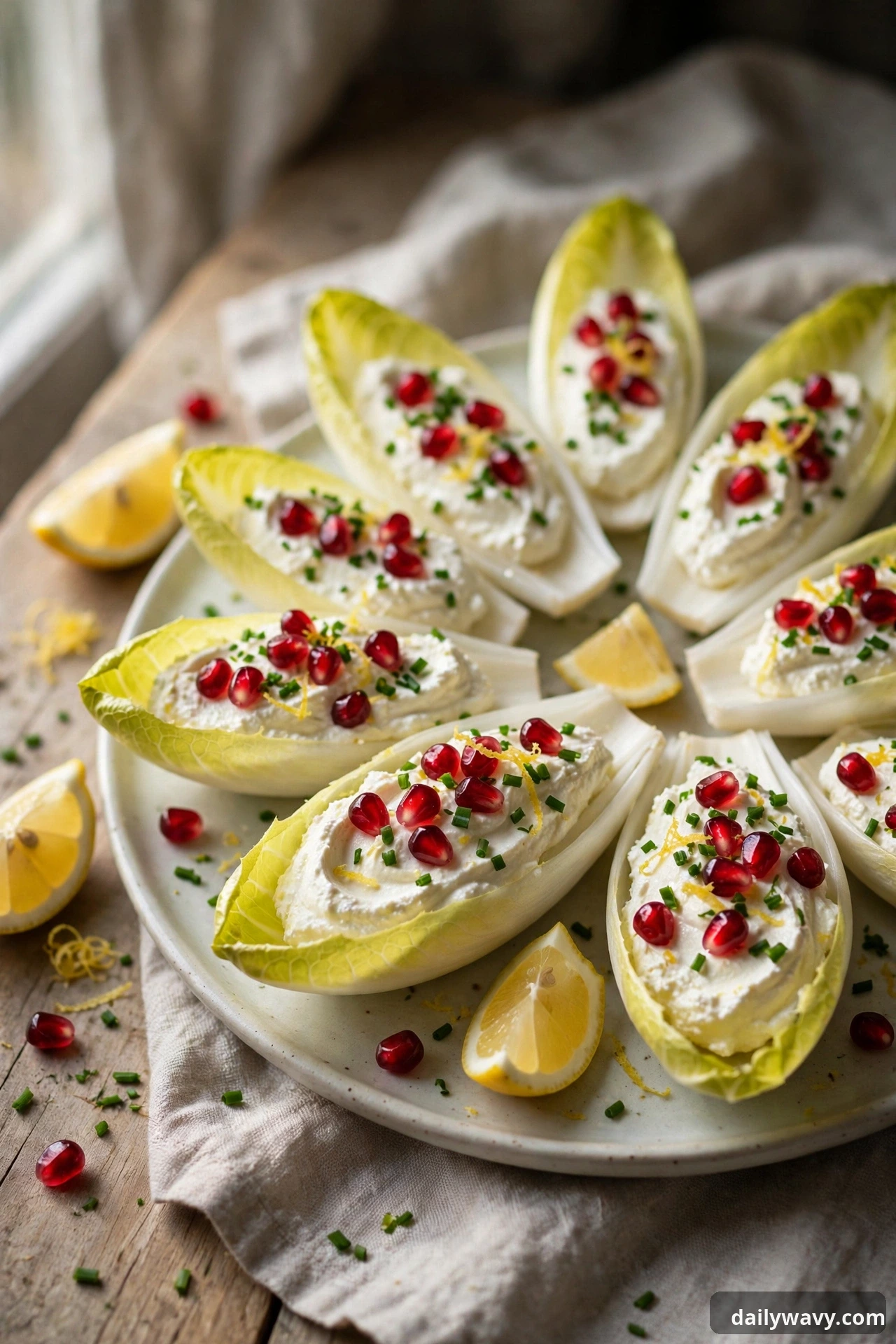 Whipped Feta Endive Boats