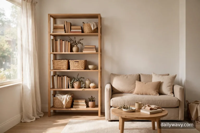 Renter living room upgrades shown in a complete styled scene