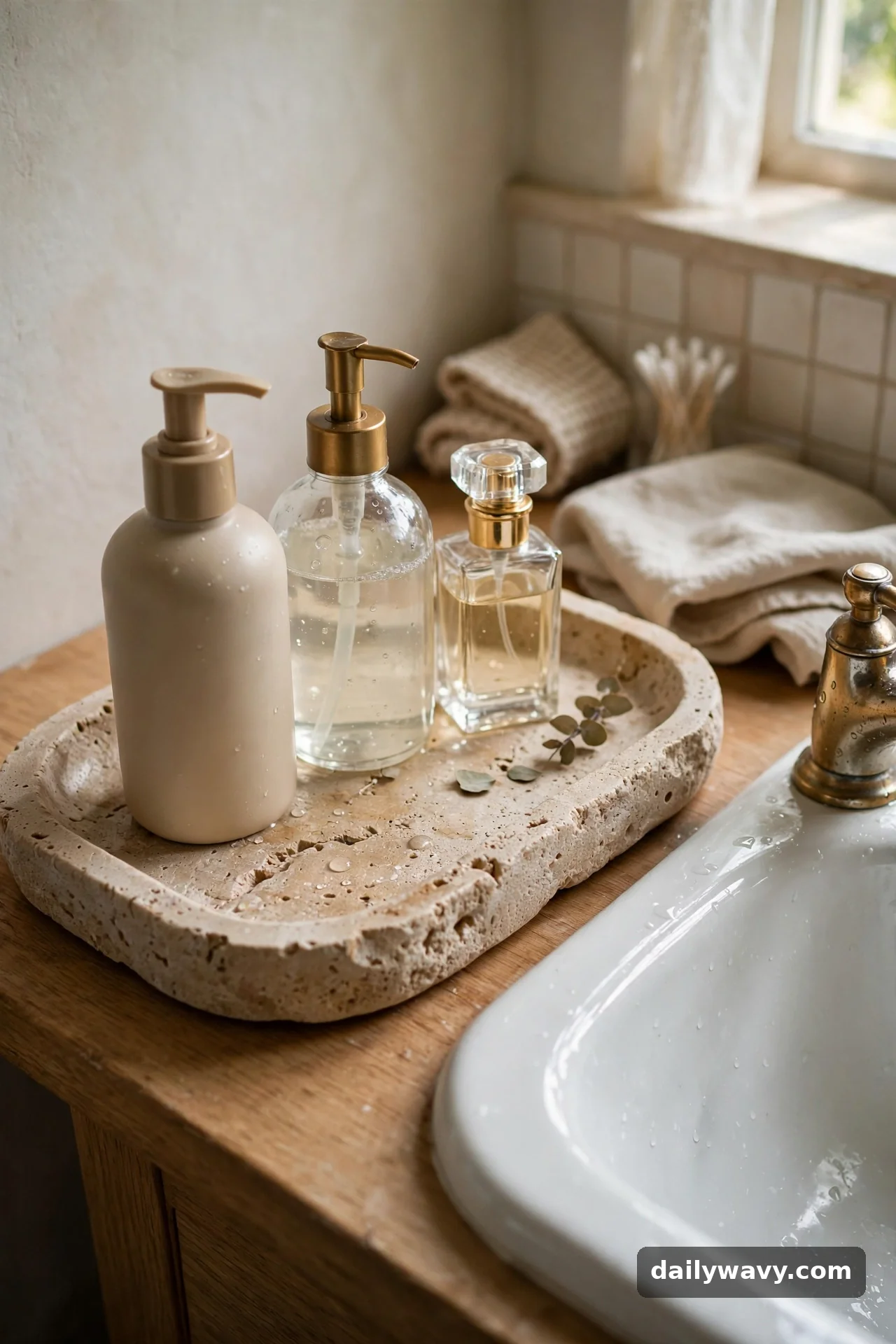 A Shallow Tray For Quick Access in small bathroom storage