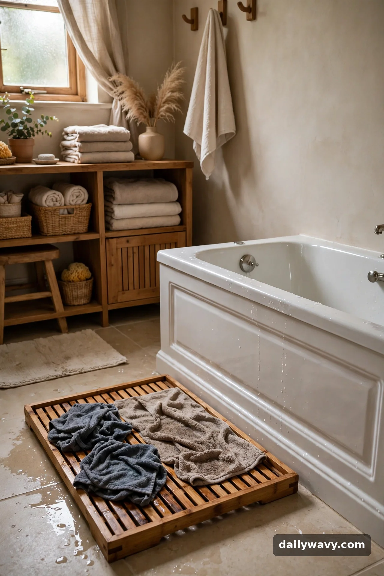 A Separate Zone For Wet Items in small bathroom storage