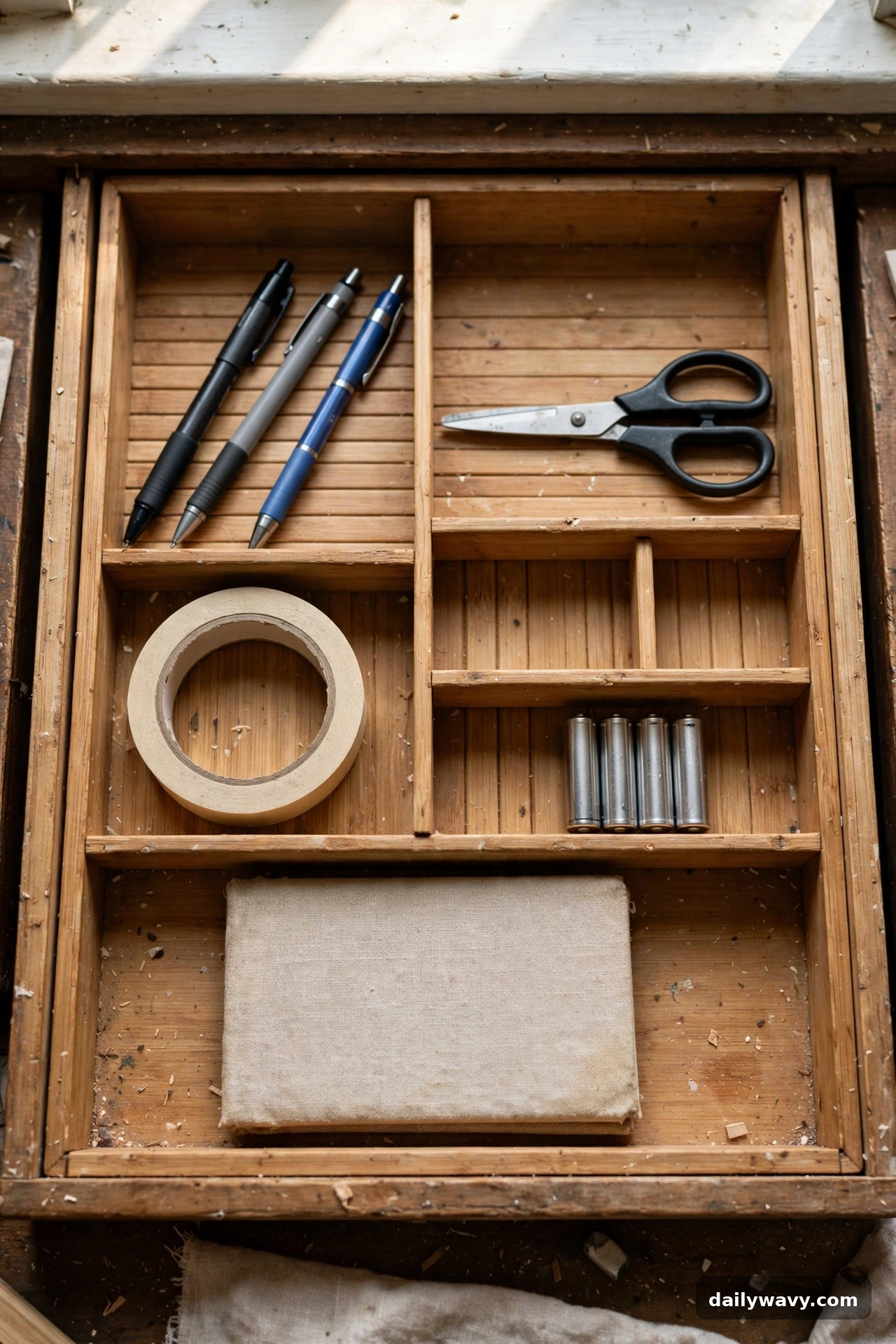 A Shallow Drawer Divider in small home office decor
