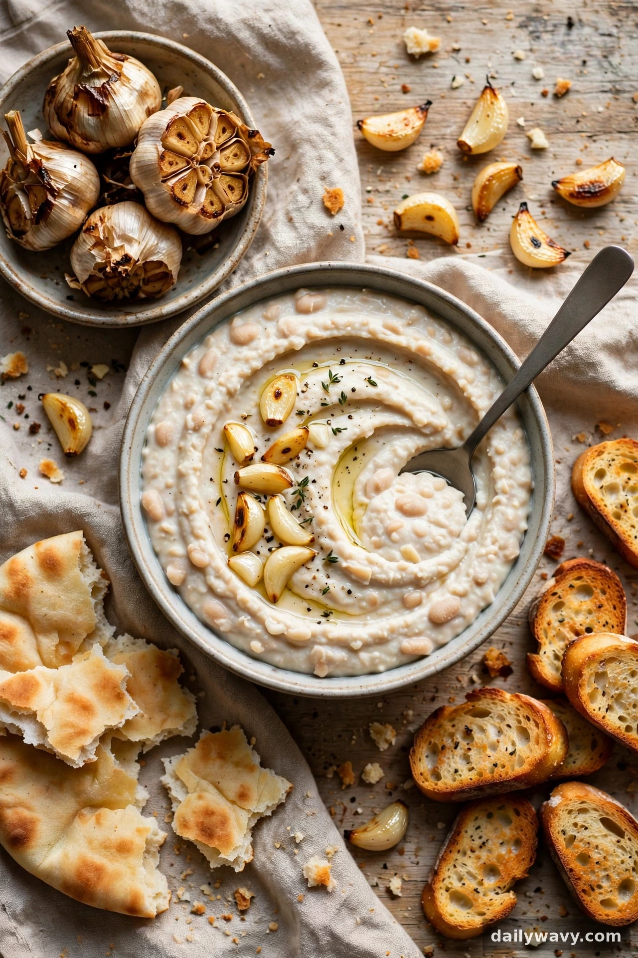 White Bean Dip With Roasted Garlic