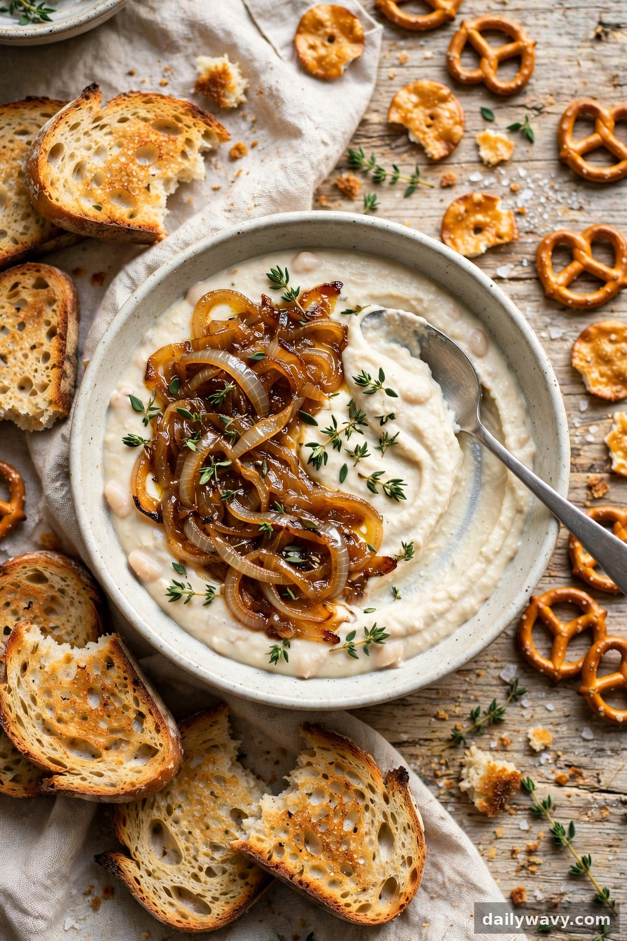 White Bean Dip With Caramelized Onion