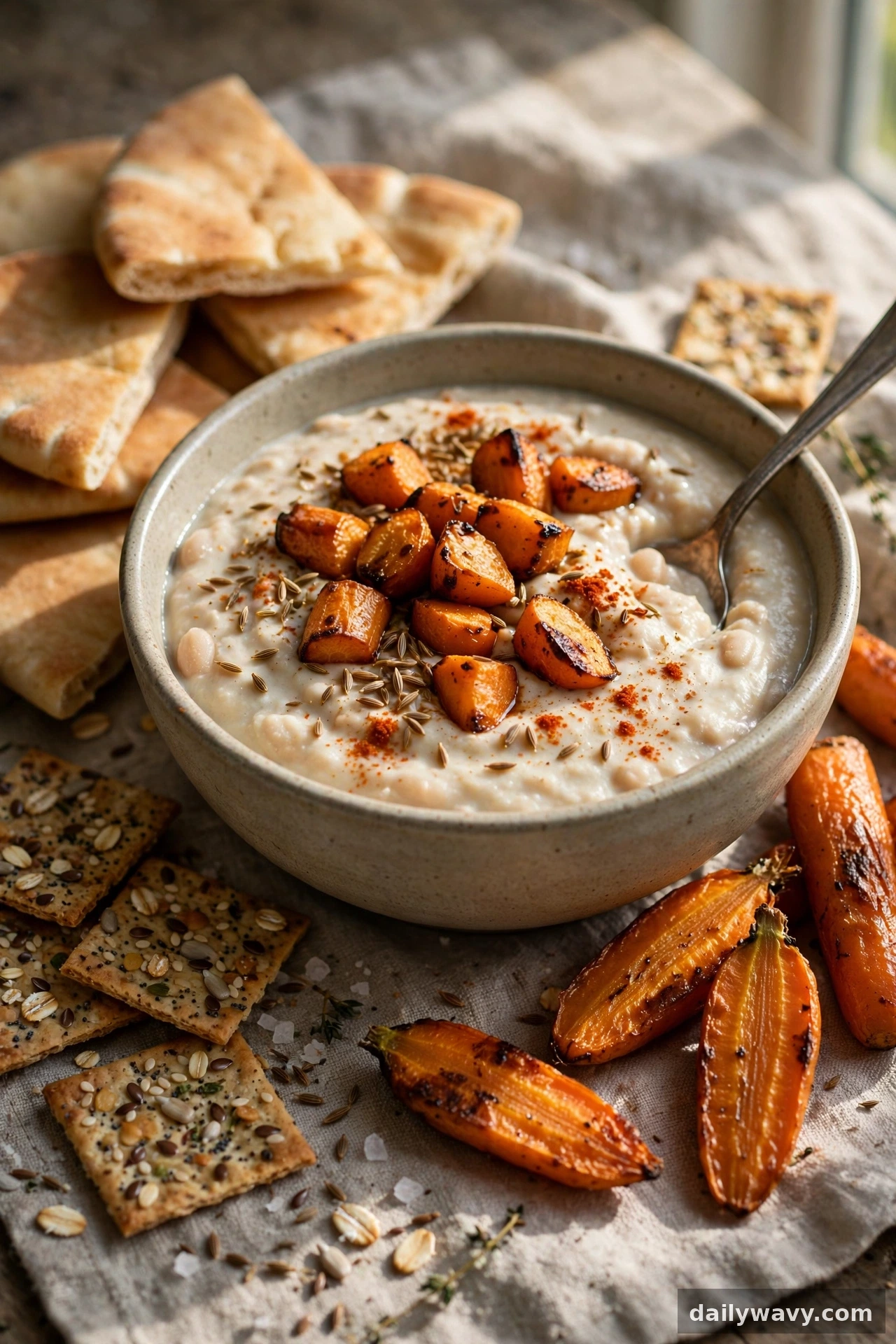 White Bean Dip With Roasted Carrots
